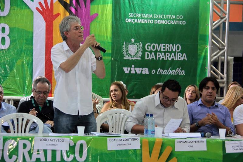 INVESTIMENTOS: Ricardo anuncia R$ 15 milhões em investimentos durante plenária do ODE em Campina Grande