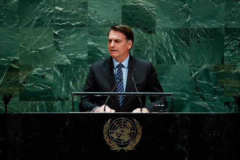 Presidente Bolsonaro diz que "O Brasil está mais seguro e hospitaleiro", durante a 74ª Assembleia Geral da ONU