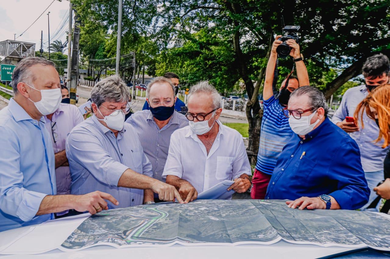 Cícero e João visitam locais onde serão realizadas obras de mobilidade urbana entre municípios da Região Metropolitana de João Pessoa