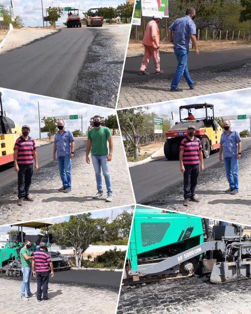 Prefeito Genival Queiroz agradece apoio de Adriano por obras de pavimentação asfáltica em Parari