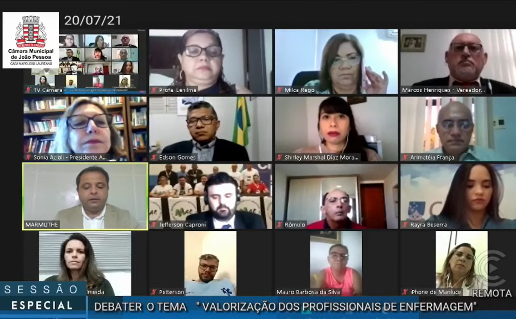 CMJP realiza Audiência Pública para discutir valorização profissional da Enfermagem