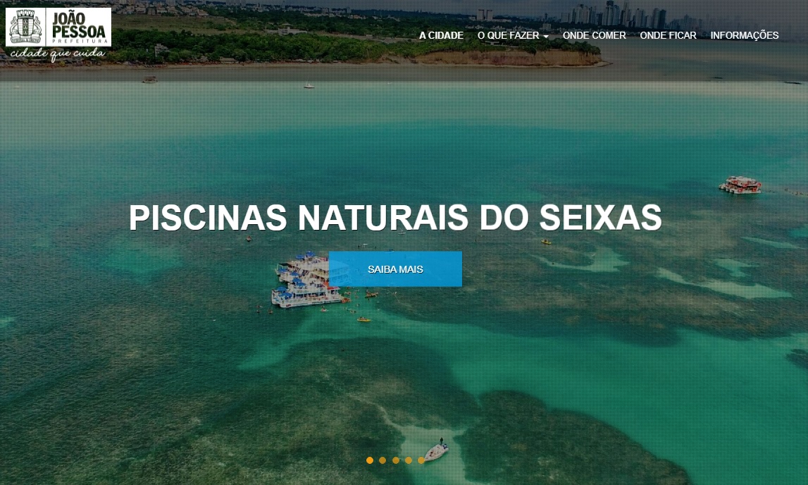 Em apoio aos turistas, prefeitura disponibiliza site com serviços e informações sobre a cidade de João Pessoa