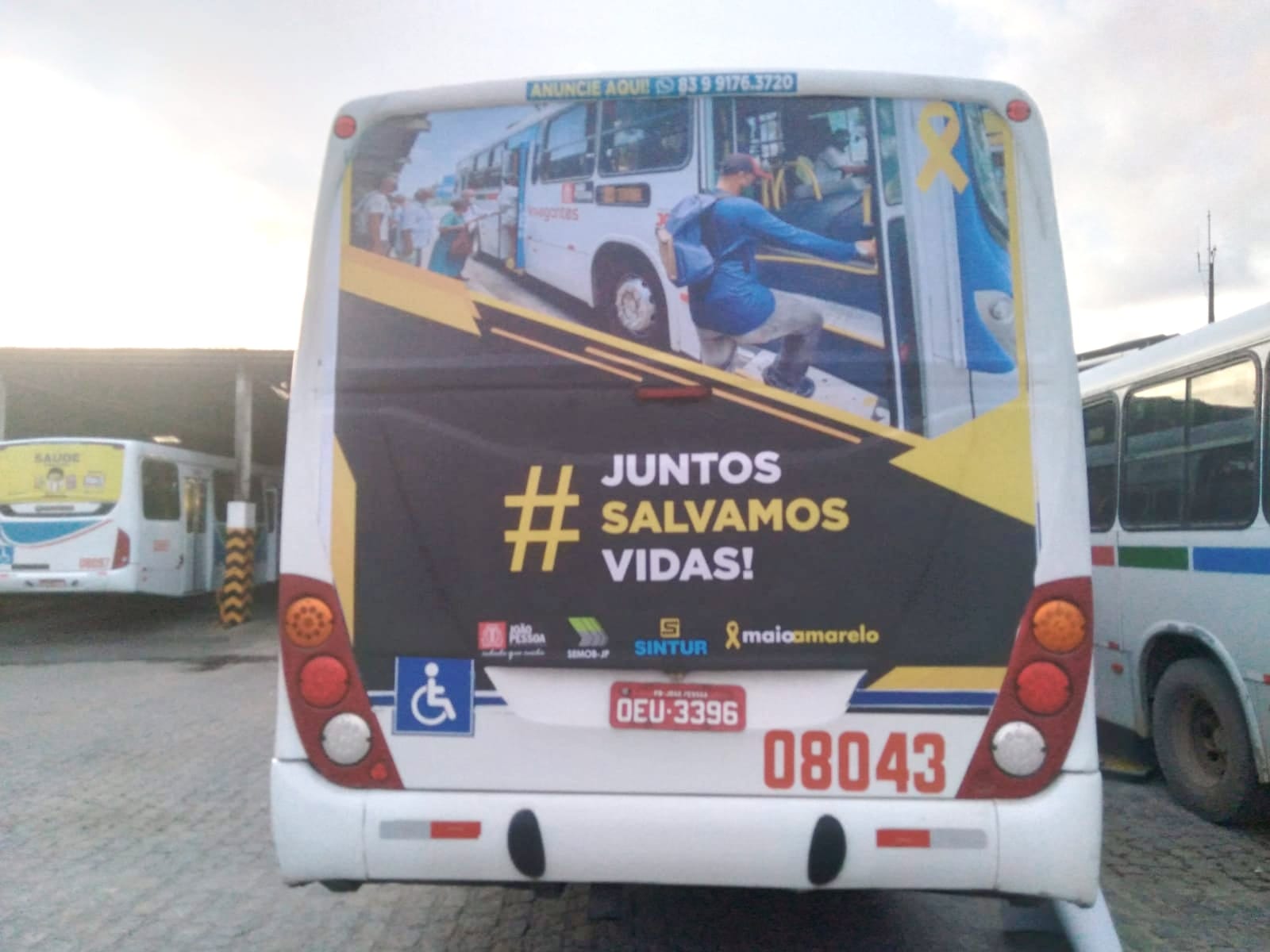 Maio Amarelo, Campanha da Semob-JP em ônibus e mobiliários urbanos alerta população para trânsito seguro