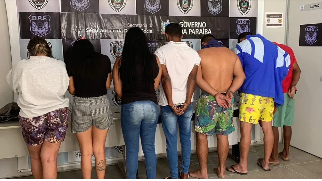 Polícia Civil prende 4 homens e 3 mulheres suspeitos por assaltos e bancos e cooperativas de créditos no interior da Paraíba