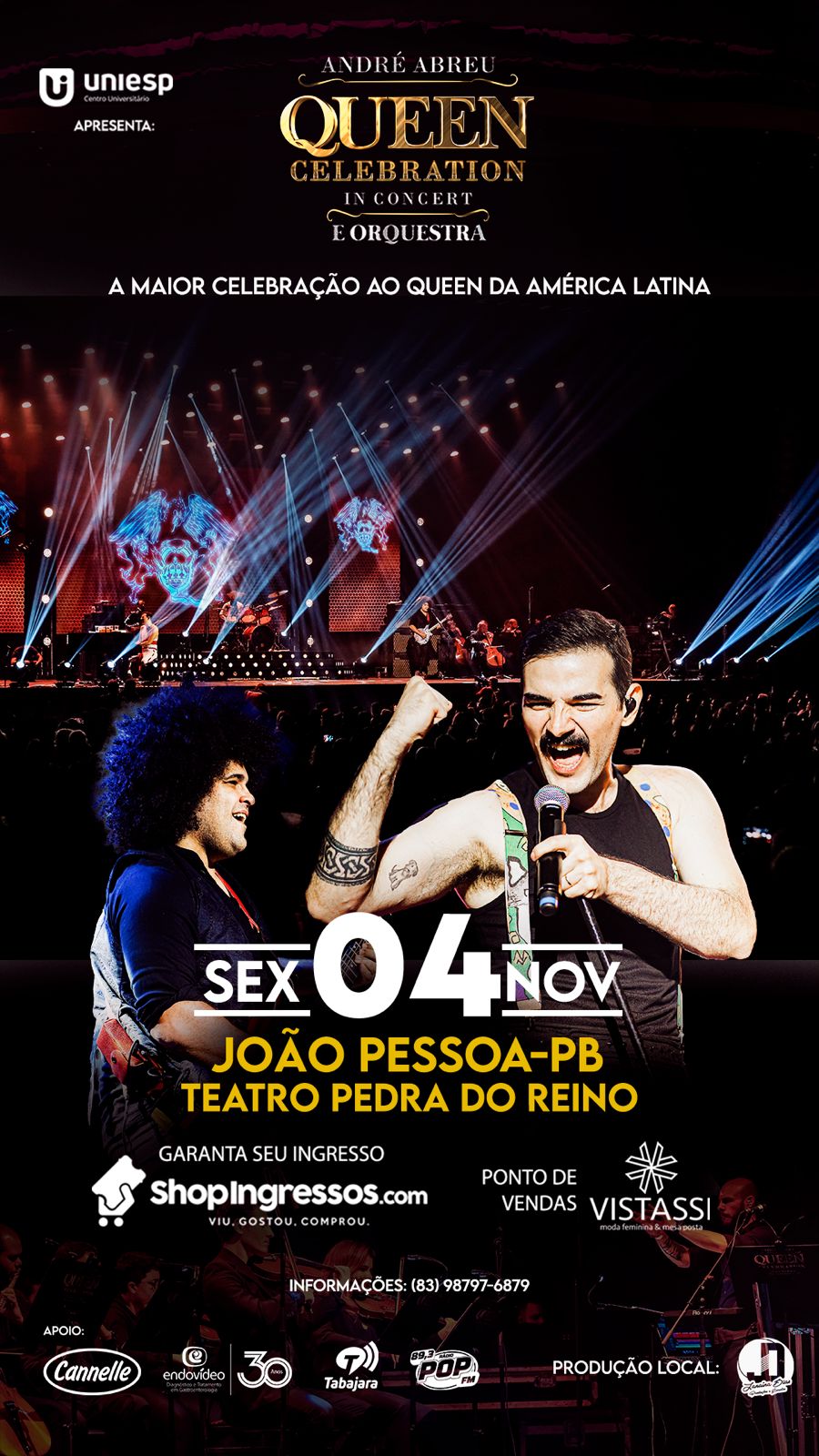 Dia 4 de novembro tem ‘Queen Celebration In Concert’ no Teatro Pedra do Reino em João Pessoa