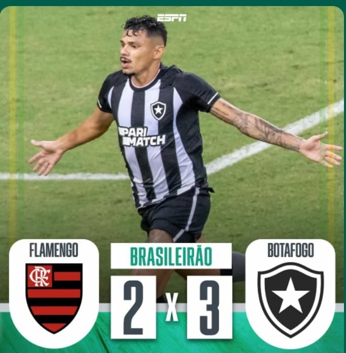 Líder: Com um jogador a menos, o treinador expulso: Botafogo derrota o Flamengo no Maracanã