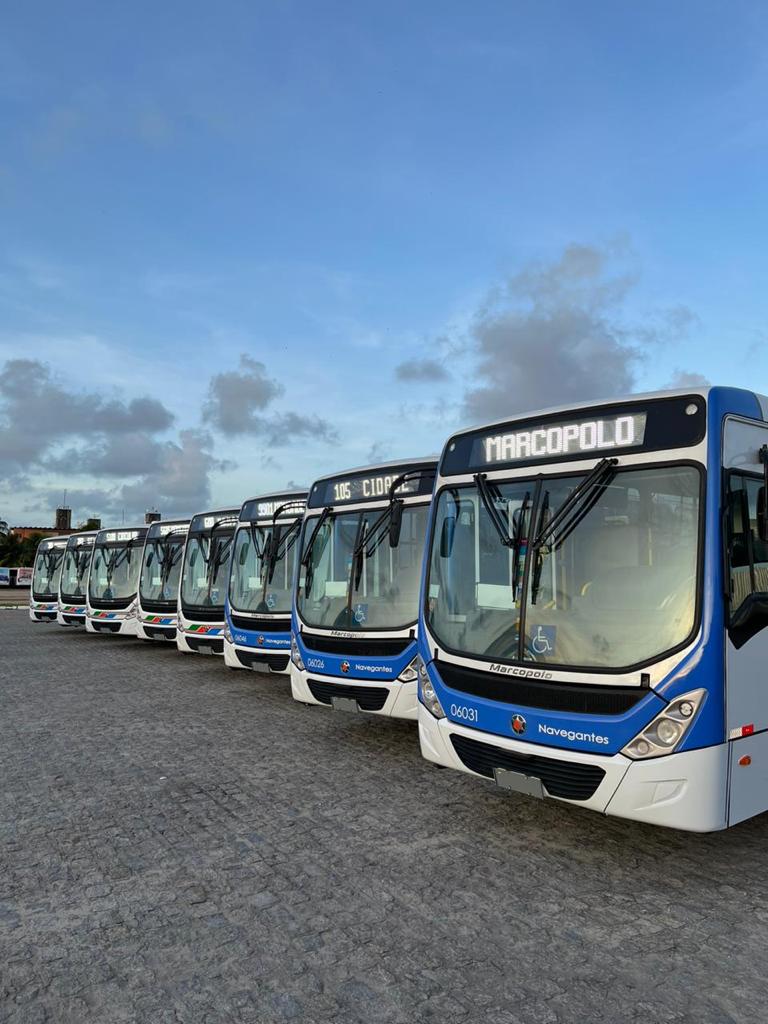 Empresas concessionárias do transporte coletivo de João Pessoa entregam 20 ônibus zero quilômetro, nesta segunda-feira