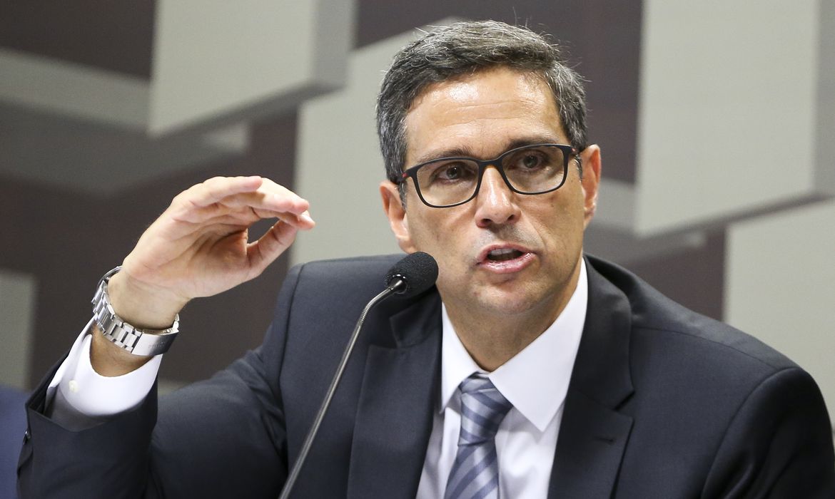 O economista Roberto de Oliveira Campos Neto, indicado pela Presidência da República para o cargo de presidente do Banco Central, durante sabatina na Comissão de Assuntos Econômicos (CAE) do Senado.