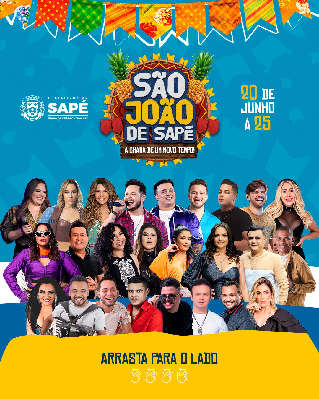 São João de Sapé tem Elba Ramalho, Matheus e Kauan e Taty Girl; acesse a programação