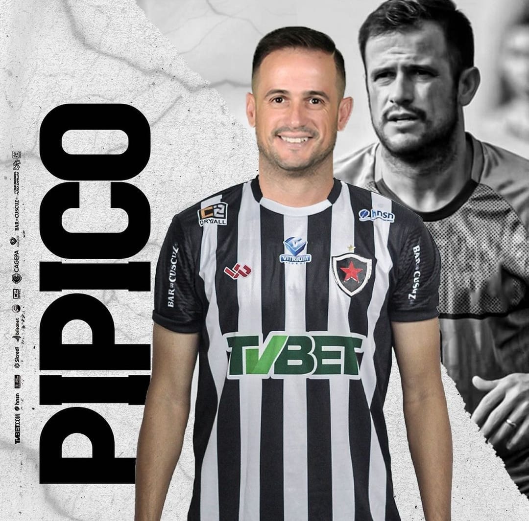 Confirmado, atacante Pipico, ex-Vasco e Santa Cruz é o novo reforço do Botafogo-PB para o Brasileirão da série C