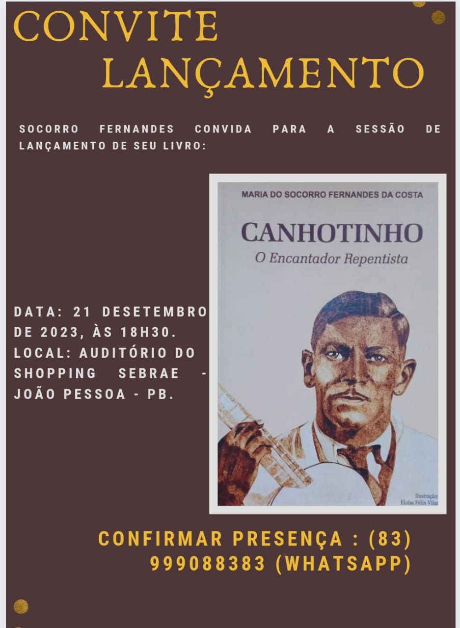 Escritora Socorro Fernandes lança livro "O Encantador Repentista" dia 21 de setembro no Shopping Sebrae