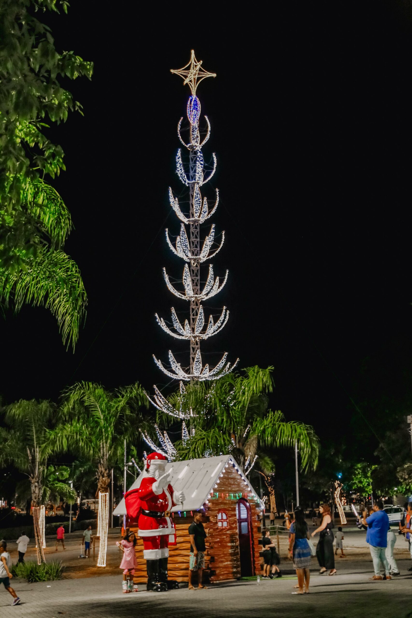 Saudando a chegada de 2024: Cícero Lucena faz acendimento das árvores natalinas da Lagoa e Praça da Independência na iluminação de final de ano