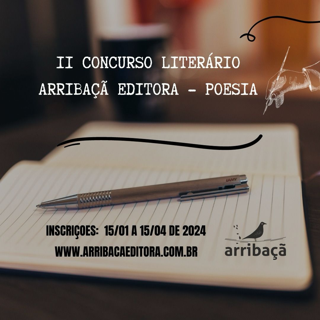 Concurso da editora Arribaçã em 2024 vai premiar autores e autoras com publicação de três livros de poesia nos formatos impresso e em e-book