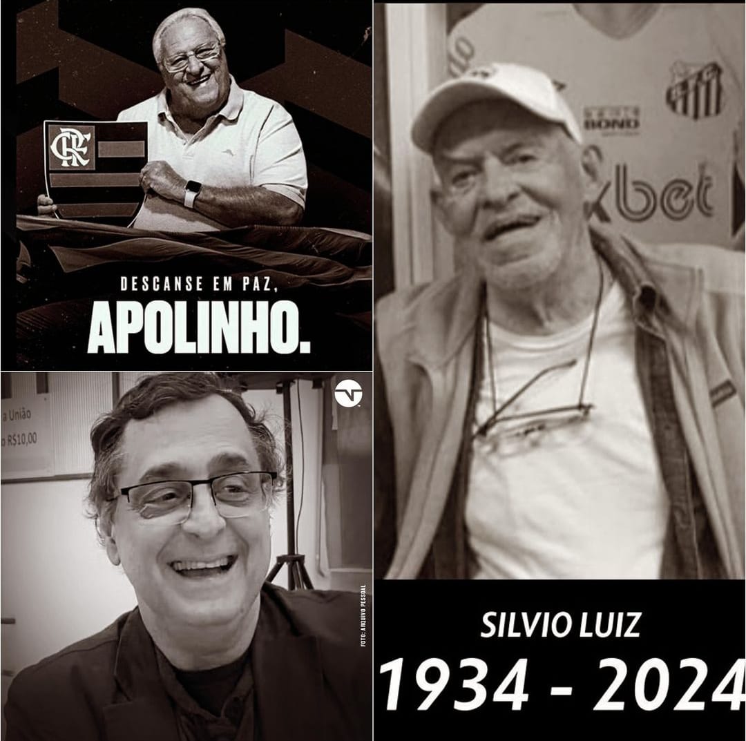 O mundo do futebol em luto: Morrem o narrador Sílvio Luiz e os comentaristas o "Apolinho" (Washington Rodrigues) e Antero Greco