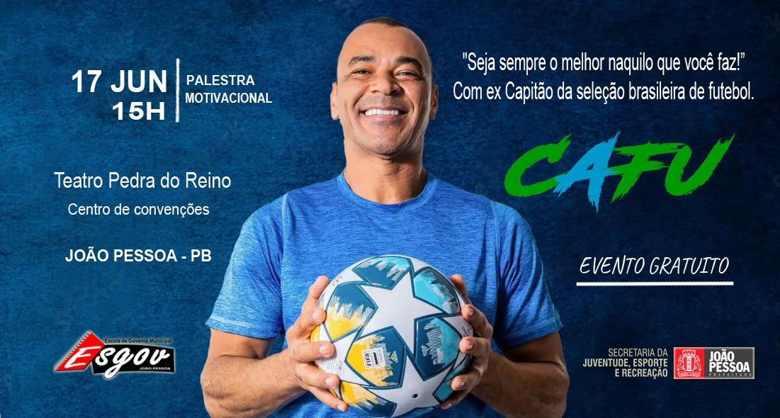 Ex-seleção brasileira, Cafu fará palestra gratuita nesta segunda-feira em João Pessoa