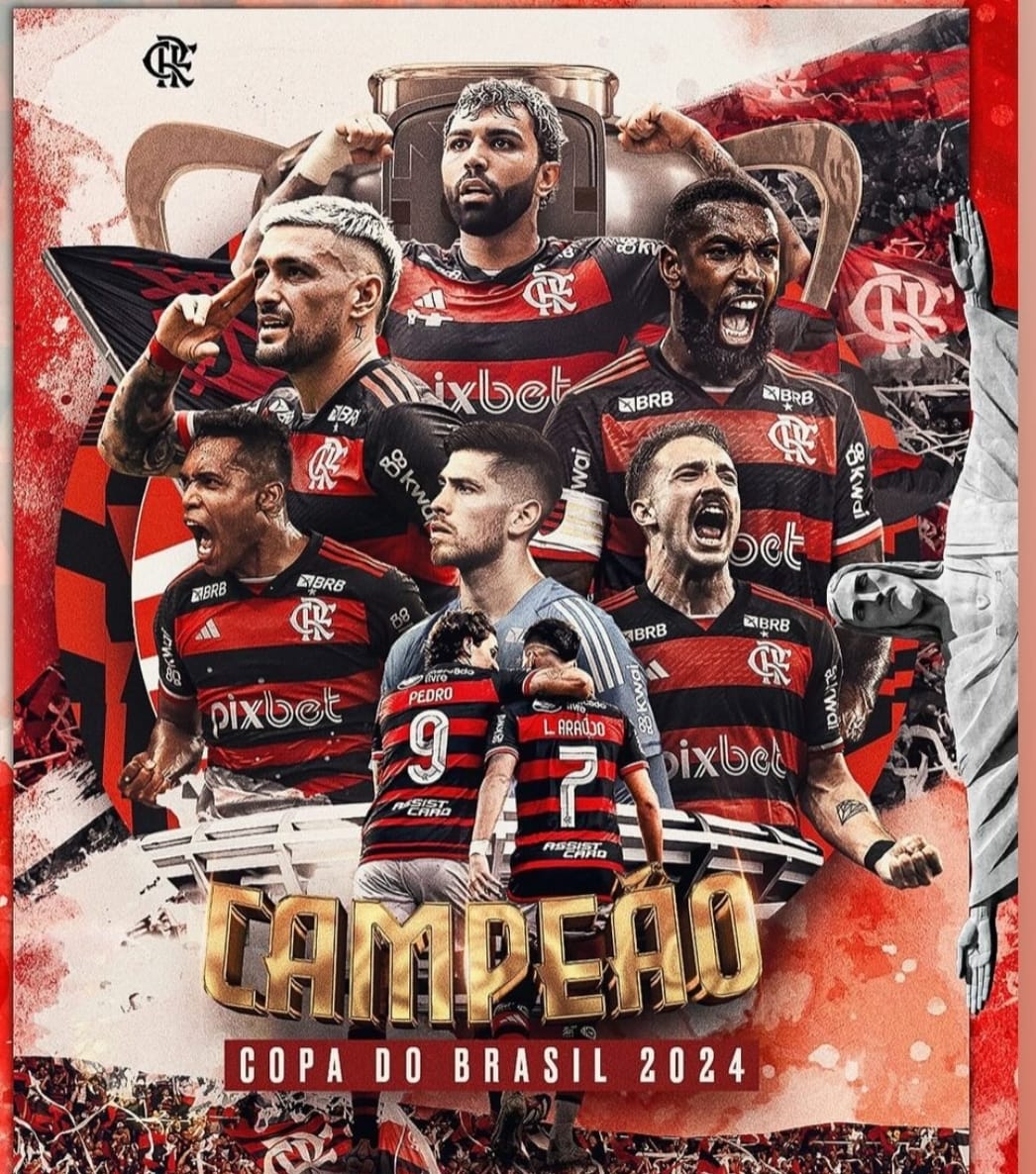 Com duas vitórias na decisão contra o Atlético-MG, Flamengo conquista o título de Campeão da Copa do Brasil 2024